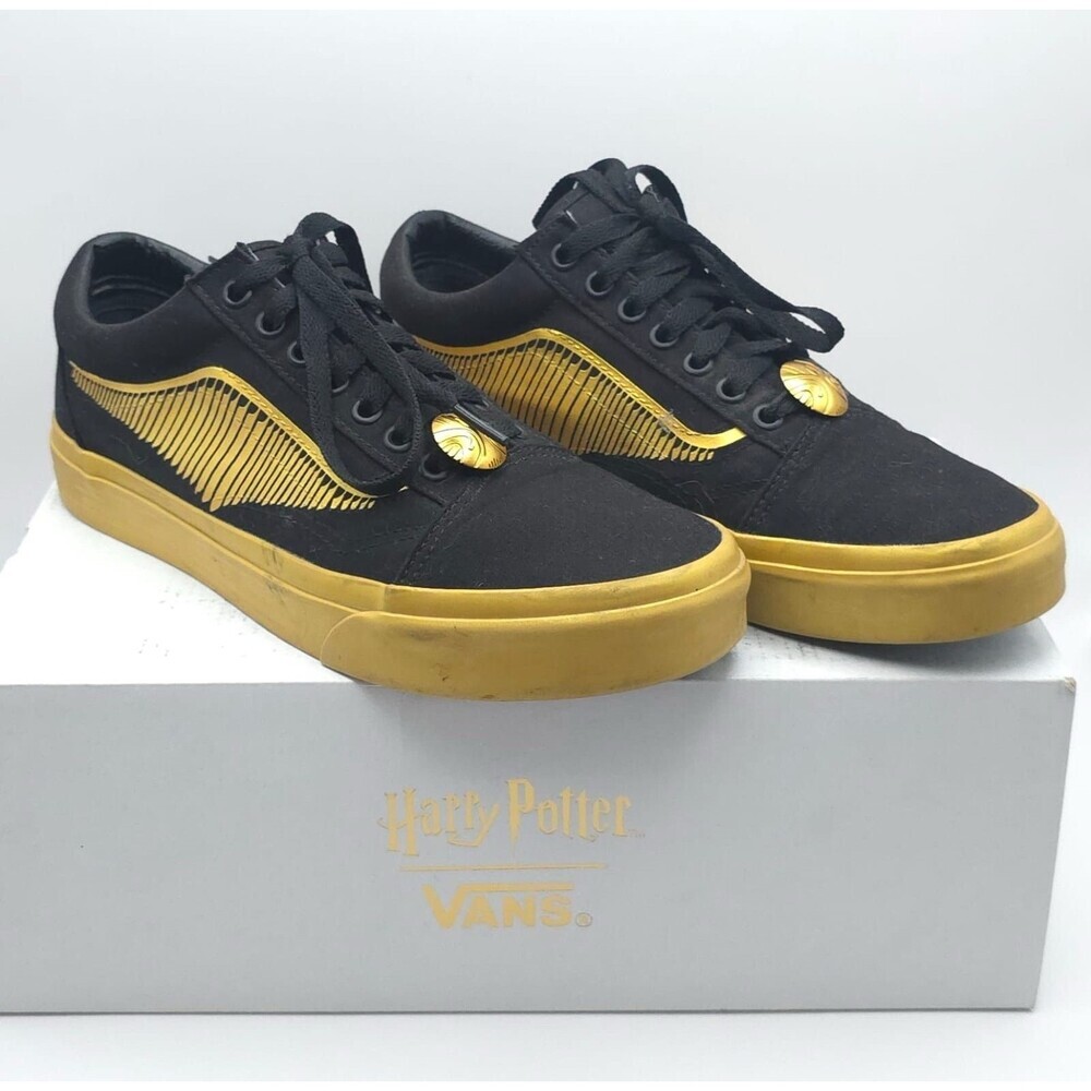 VANS Size US M 8.5 W 10 Sneakers‎ Harry Potter x Old Skool Golden Snitch + GIFT